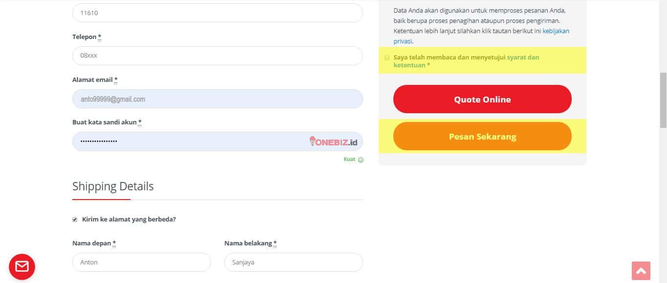 Cara Checkout 3 di ONEBIZ.id