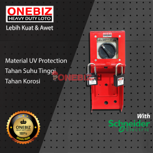 ONEBIZ Heavy Duty LOTO Box Vertical OB 14-OB04 Loto Box Vertical Safety Device Heavy Duty + Switch Button + Padlock