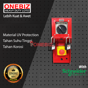 ONEBIZ Heavy Duty LOTO Box Vertical OB 14-OB07 Loto Box Vertical Safety Heavy Duty with Switch Button+Emergency Button+Padlock