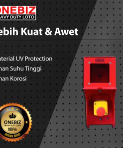 ONEBIZ Heavy Duty LOTO Box Vertical OB 14-OB03 Loto Box Vertical Safety Device Heavy Duty with+Emergency Push Button