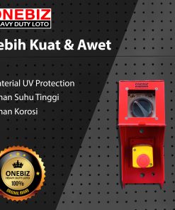 ONEBIZ Heavy Duty LOTO Box Vertical OB 14-OB06 Loto Box Vertical Safety Device Heavy Duty Complete (Tanpa Safety Padlock)
