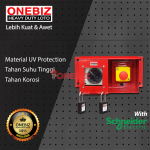 ONEBIZ Heavy Duty LOTO Box Horizontal OB 14-OB07-H with Switch Button+Emergency Button+Padlock