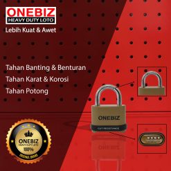ONEBIZ Heavy Duty Loto OB 14-BDG0825C 4 Digit Combination Padlock 7D×25H