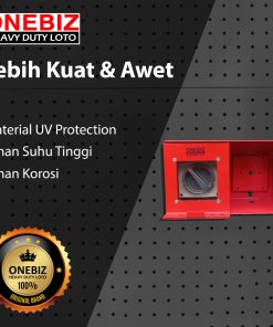 Jual ONEBIZ Heavy Duty LOTO Box Horizontal OB 14-OB02-H with Switch Button