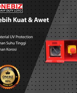 Jual ONEBIZ Heavy Duty LOTO Box Horizontal OB 14-OB06-H Complete (Tanpa Safety Padlock)