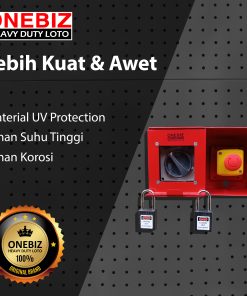 Jual ONEBIZ Heavy Duty LOTO Box Horizontal OB 14-OB07-H with Switch Button+Emergency Button+Padlock