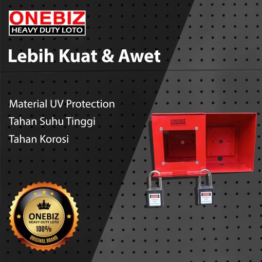 Jual ONEBIZ Heavy Duty LOTO Box Horizontal OB 14-OB08-H +Padlock