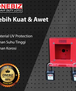 ONEBIZ Heavy Duty LOTO Box Single Battery OB 14-OB08-S Loto Box Safety Device Heavy Duty + Padlock