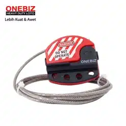 Heavy Duty Loto OB 14-BDL11-1 Adjustable Cable Lockout Stainless Steel Cable Dia ONEBIZ untuk mengunci sumber energi