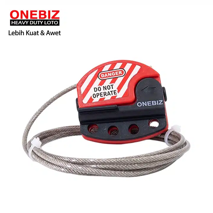 Heavy Duty Loto OB 14-BDL11-1 Adjustable Cable Lockout Stainless Steel Cable Dia ONEBIZ untuk mengunci sumber energi