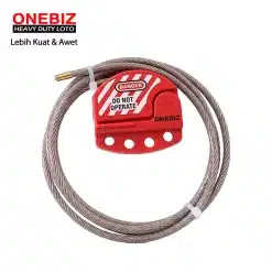 Heavy Duty Loto OB 14-BDL11-6mm Adjustable Cable Lockout Stainless steel cable dia ONEBIZ untuk mencegah mesin dioperasikan