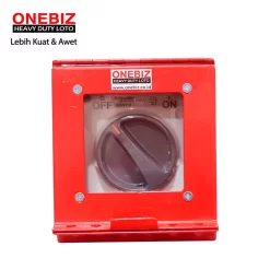 Heavy Duty Loto Box OB 14-OB02-SD Single Device Loto Box ONEBIZ untuk mengurung perangkat kontrol tunggal