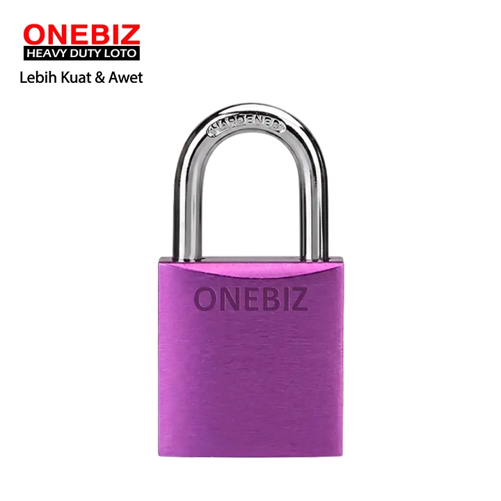 Heavy Duty Loto OB 14-BDA48DKD Purple ONEBIZ untuk Mengunci device loto, mencegah mesin dioprasikan