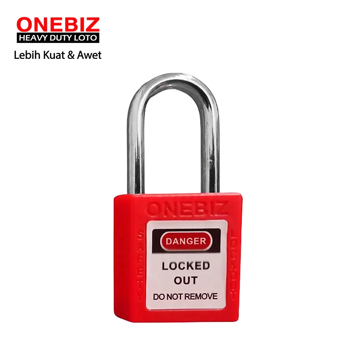 Heavy Duty Loto OB 14-BDG01UDKD Red ONEBIZ untuk untuk Mengunci device loto, mencegah mesin dioprasikan