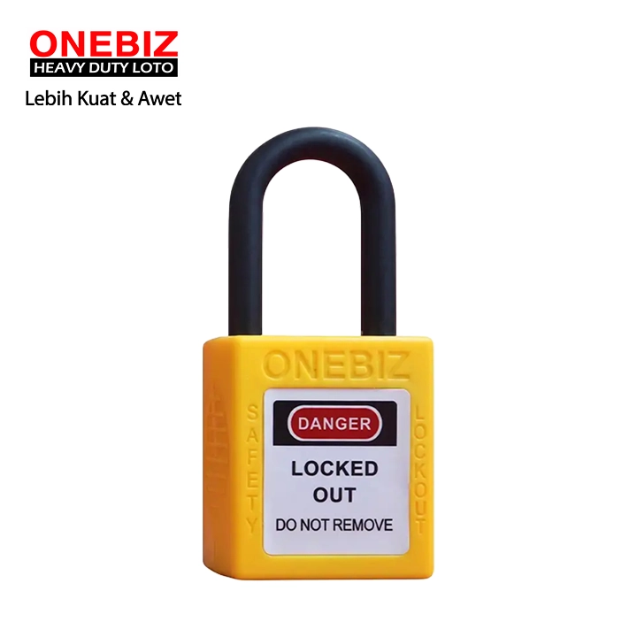Heavy Duty Loto OB 14-BDG12UDKD Yellow ONEBIZ untuk untuk Mengunci device loto, mencegah mesin dioprasikan