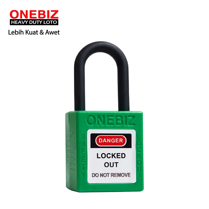 Heavy Duty Loto OB 14-BDG14UNDKD New Green ONEBIZ untuk untuk Mengunci device loto, mencegah mesin dioprasikan