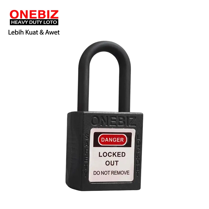 Heavy Duty Loto OB 14-BDG15UDKD Black ONEBIZ untuk untuk Mengunci device loto, mencegah mesin dioprasikan