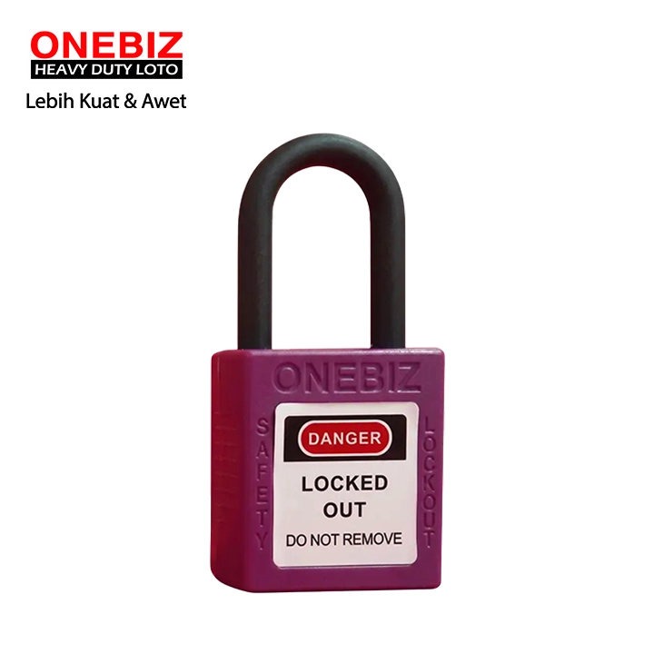 Heavy Duty Loto OB 14-BDG18UDKD Purple ONEBIZ untuk untuk Mengunci device loto, mencegah mesin dioprasikan