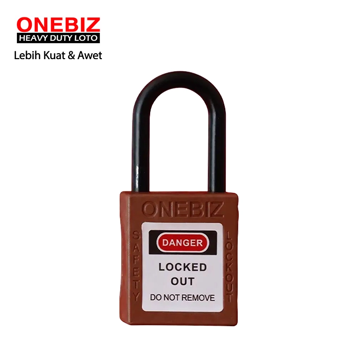 Heavy Duty Loto OB 14-BDG19UDKD Brown ONEBIZ untuk untuk Mengunci device loto, mencegah mesin dioprasikan