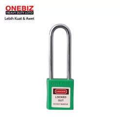 Heavy Duty Loto OB 14-BDG24UNDKD Long Steel Shackle New green ONEBIZ untuk untuk Mengunci device loto, mencegah mesin dioprasikan