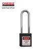 Heavy Duty Loto OB 14-BDG25UDKD Long Steel Shackle Black ONEBIZ untuk untuk Mengunci device loto, mencegah mesin dioprasikan