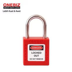 Heavy Duty Loto OB 14-BDG300 Small Padlock ONEBIZ untuk untuk Mengunci device loto, mencegah mesin dioprasikan