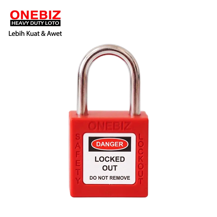 Heavy Duty Loto OB 14-BDG300 Small Padlock ONEBIZ untuk untuk Mengunci device loto, mencegah mesin dioprasikan
