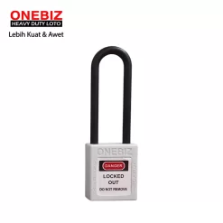 Heavy Duty Loto OB 14-BDG36UDKD Long Shackle Safety Padlock White ONEBIZ untuk Mengunci device loto, mencegah mesin dioprasikan