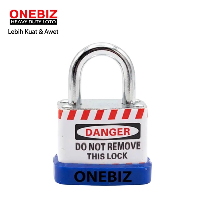 Heavy Duty Loto OB 14-BDJ41KD1K Laminated Padlock ONEBIZ untuk Mengunci device loto, mencegah mesin dioprasikan