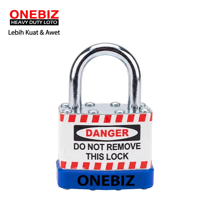 Heavy Duty Loto OB 14-BDJ42KD1K Laminated Padlock ONEBIZ untuk Mengunci device loto, mencegah mesin dioprasikan