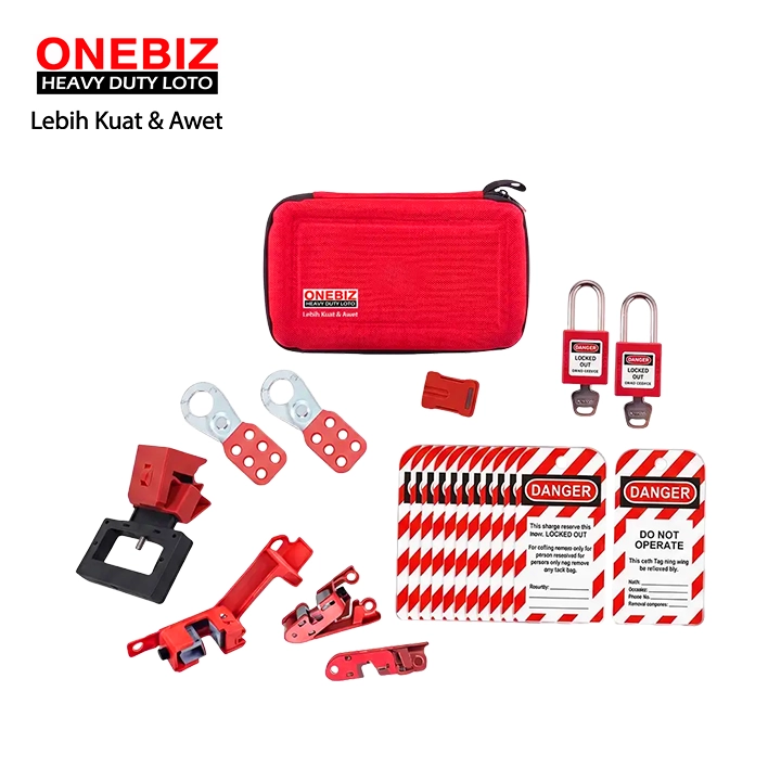 Heavy Duty Loto OB 14-ELEC-BDZ05-0001 Lototo Set ONEBIZ untuk memastikan sumber energi benar-benar terisolasi