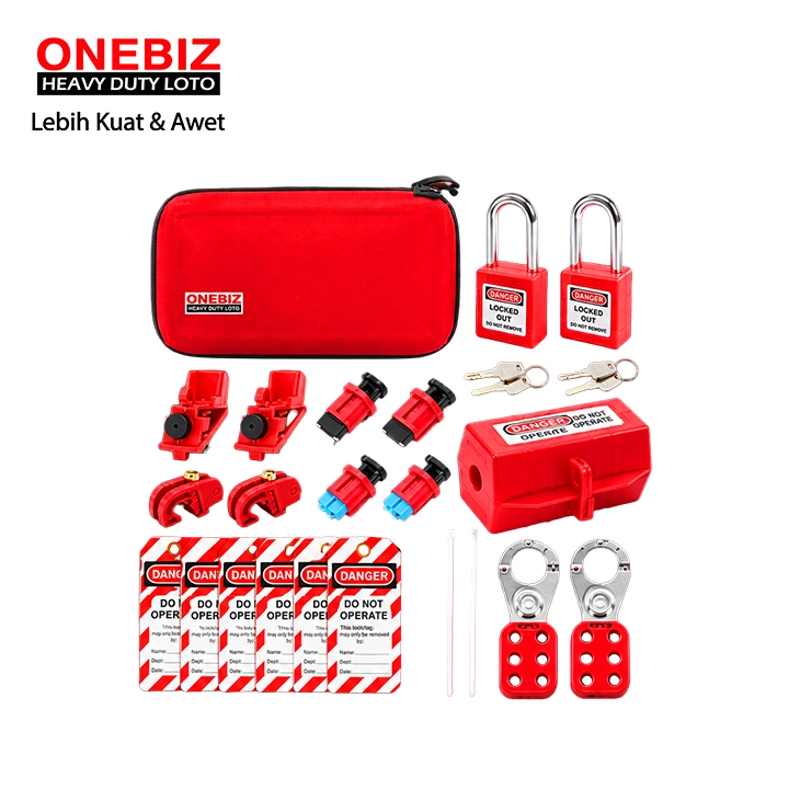 Heavy Duty Loto OB 14-ELEC-BDZ05-0005 Lototo Set ONEBIZ untuk memastikan sumber energi benar-benar terisolasi
