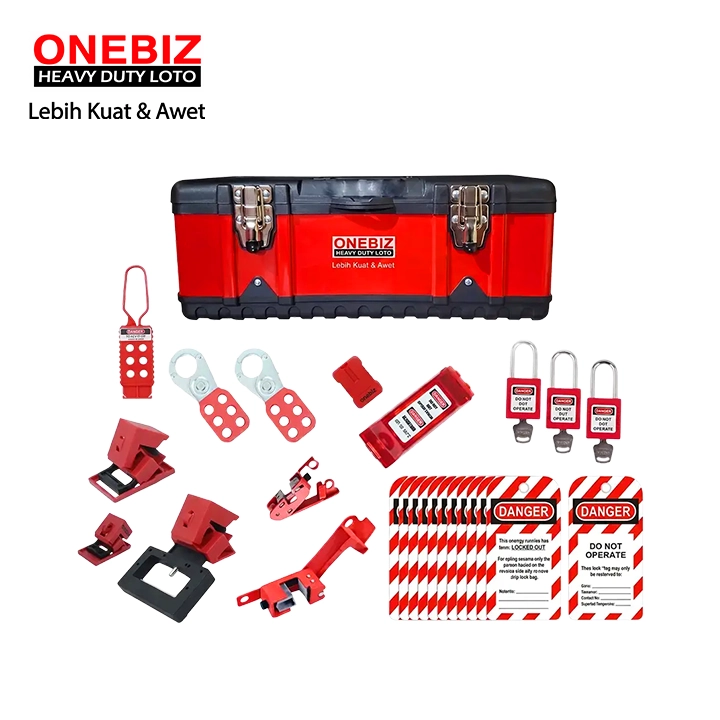 Heavy Duty Loto OB 14-ELEC-SLHB-0002 Lototo Set ONEBIZ untuk memastikan sumber energi benar-benar terisolasi