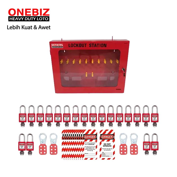 Heavy Duty Loto OB 14-MEC-BDX09-0001 Lototo Set ONEBIZ untuk memastikan sumber energi benar-benar terisolasi