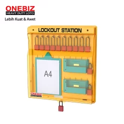 OB 14-BDB210(W) Lockout Station ONEBIZ untuk menyimpan loto agar tidak berantakan