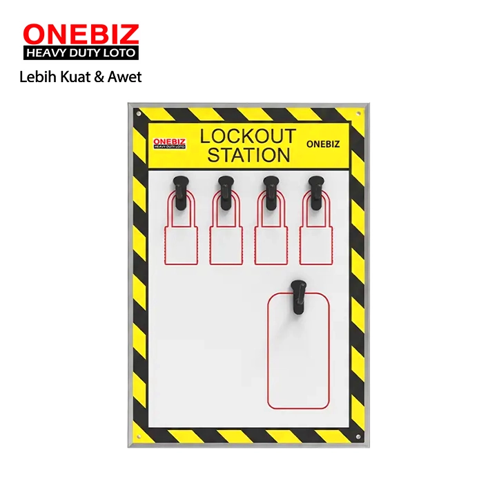 OB 14-BDB7-1 Open Lockout Station ONEBIZ untuk menyimpan loto agar tidak berantakan