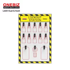 OB 14-BDB7-3 Open Lockout Station ONEBIZ untuk menyimpan loto agar tidak berantakan