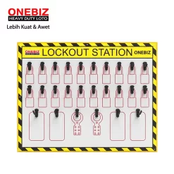 OB 14-BDB7-4 Open Lockout Station ONEBIZ untuk menyimpan loto agar tidak berantakan