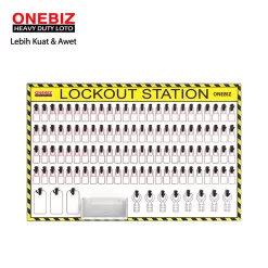 OB 14-BDB7-6 Open Lockout Station ONEBIZ untuk menyimpan loto agar tidak berantakan