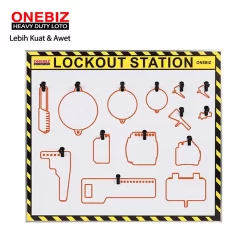OB 14-BDB7-8 Open Lockout Station ONEBIZ untuk menyimpan loto agar tidak berantakan