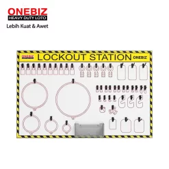 OB 14-BDB7-D1 Open Lockout Station ONEBIZ untuk menyimpan loto agar tidak berantakan